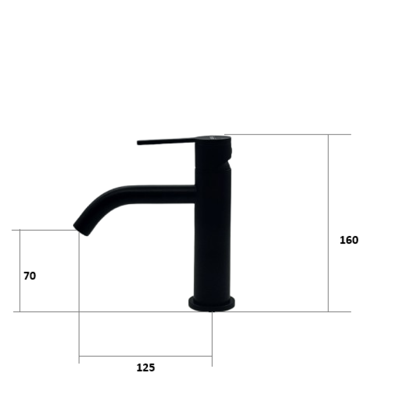 Змішувач для раковини Nuova 50101 Black