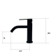 Змішувач для раковини Nuova 50101 Black