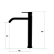 Змішувач для раковини Nuova 50202 Graphite