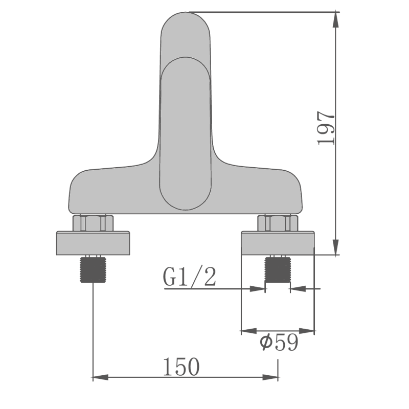 Змішувач для ванни Modena 10402 Graphite